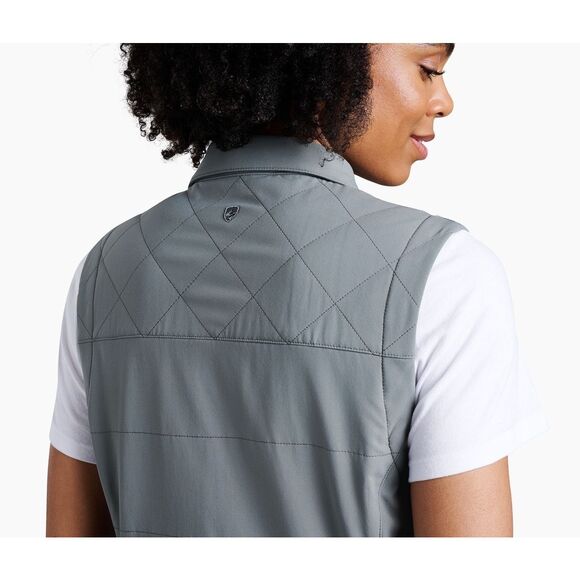 KUHL Women’s Aurora Vest size M Snap Front Seafoam Blue Green Gray - Picture 6 of 15